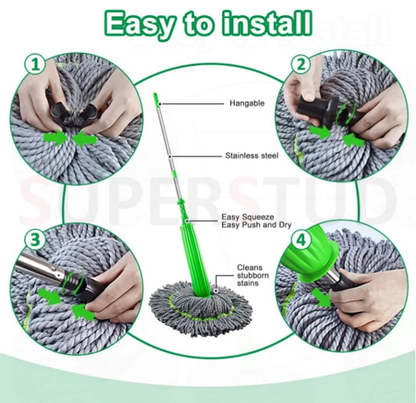 Self-twisting Water Rotating Mop